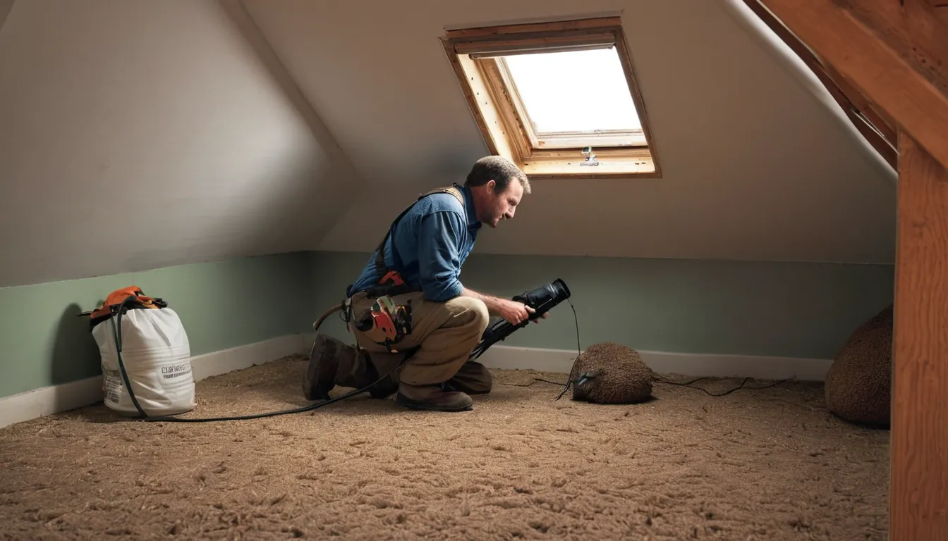 A friendly local provider checking a home attic with a flashlight in the Oak Grove area